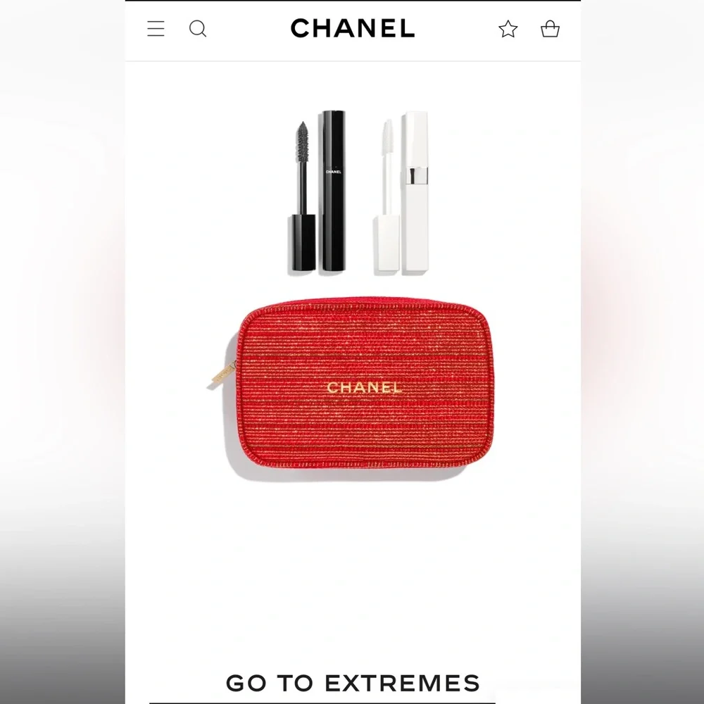NEW CHANEL Holiday 2022 Gift Set Go to Extremes Mascara Set & Bag SOLD OUT! - Picture 8 of 9